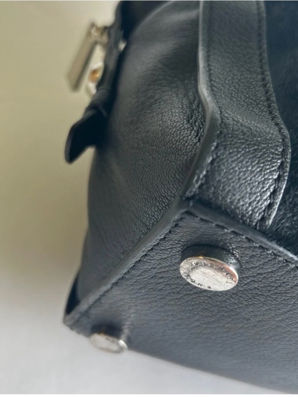 Michael Kors Black Genuine Leather Real Fur Tote - Picture 7 of 15